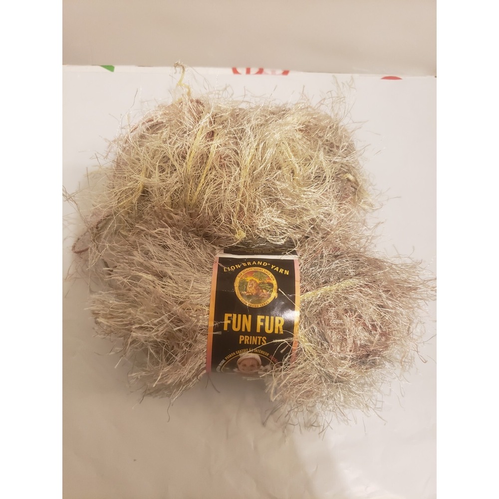 Lot Of 2 Lion Brand Fun Fur Prints Yard